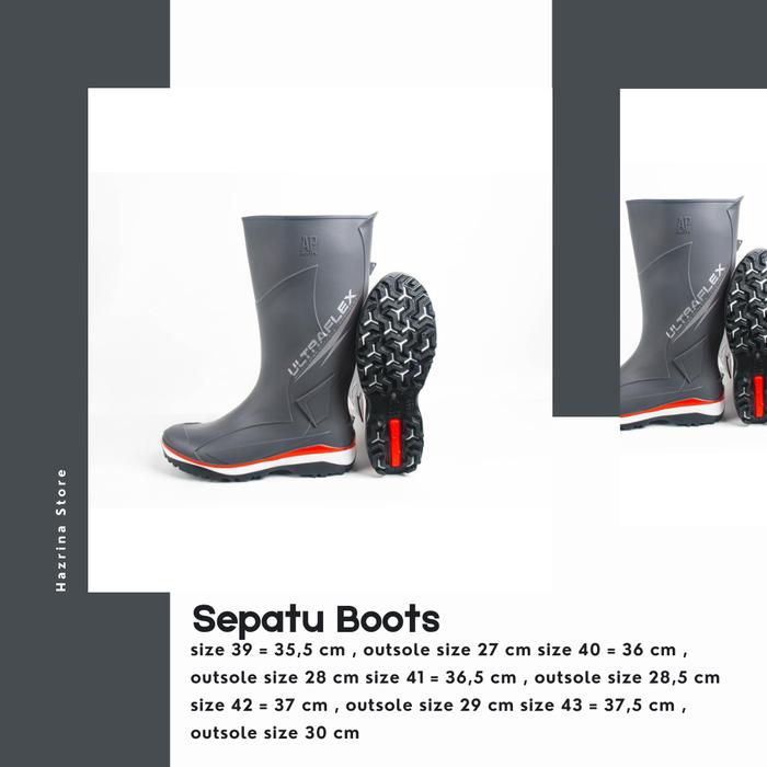 Gambar Sepatu Boot Tinggi Ap Boots Ap 2018 Ultraflex Abu Touring Industri - 39 dari Hazrina Farm undefined Tokopedia
