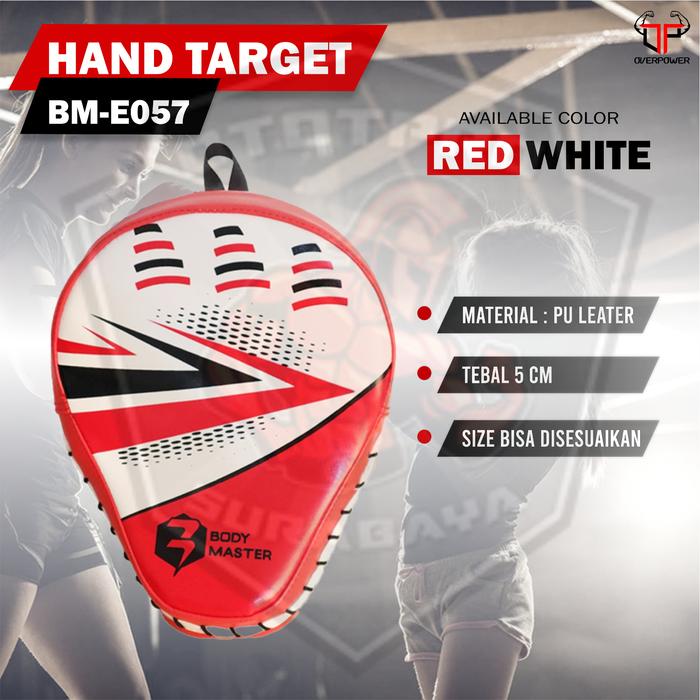 Gambar Hand Target Pad BM-E057|Curved Mitts|Premium Leather|Sasaran tinju|Gym - PUTIH MERAH dari Ototpro Surabaya undefined Tokopedia