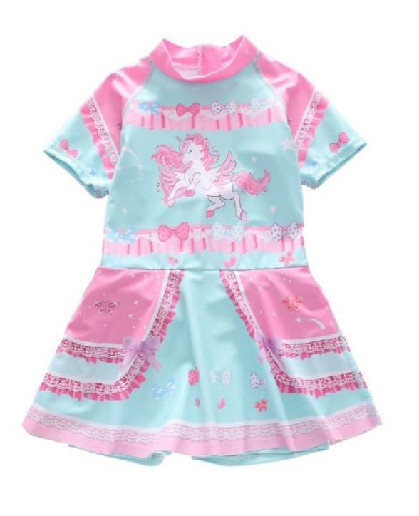 Gambar Baju Renang Anak Perempuan Rok Diving / Pakaian Renang Anak Perempuan - unicorn B, 3XL dari Imall.id undefined 4 Tokopedia