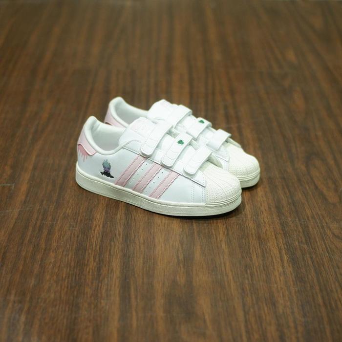 Adidas Superstar Hook Loop Strap X Disney White Pink Kids