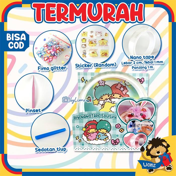 Gambar Mainan DIY Blow Bubble Squishy Set Nano Tape - Kiki Lala dari lionzidn undefined Tokopedia