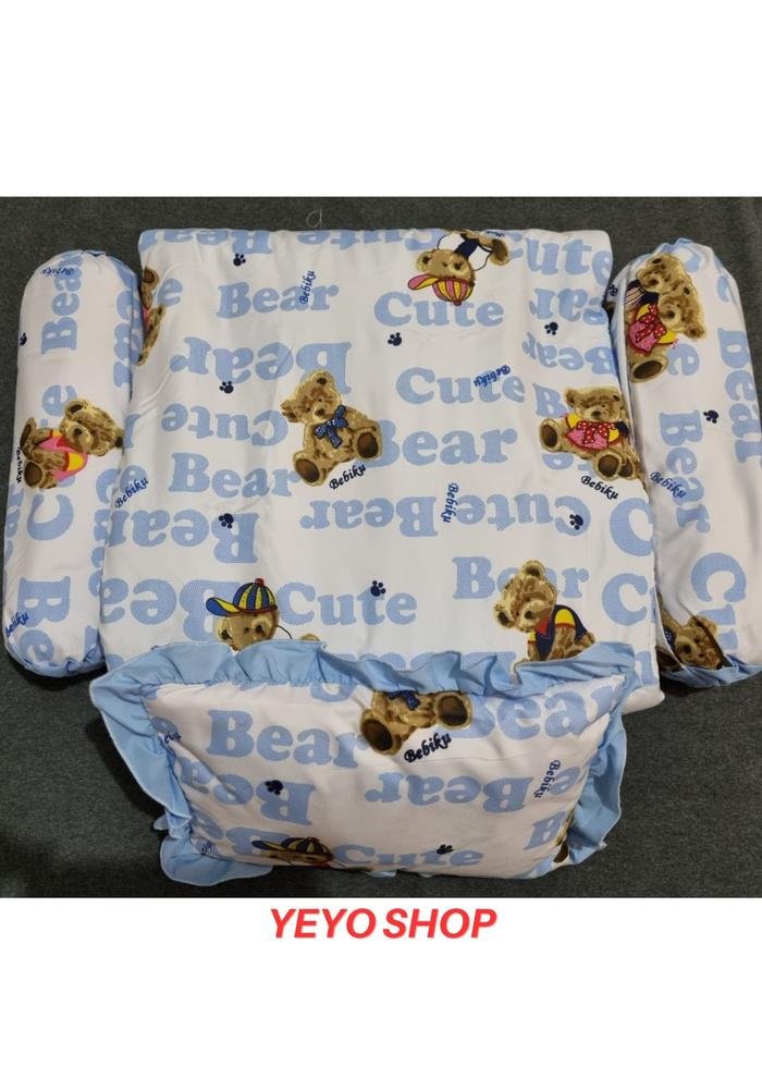 Gambar Bantal Guling Bebiku + Selimut Bayi / Baby Pillow Bebiku + Selimut - Biru Muda dari YeYoShop undefined Tokopedia
