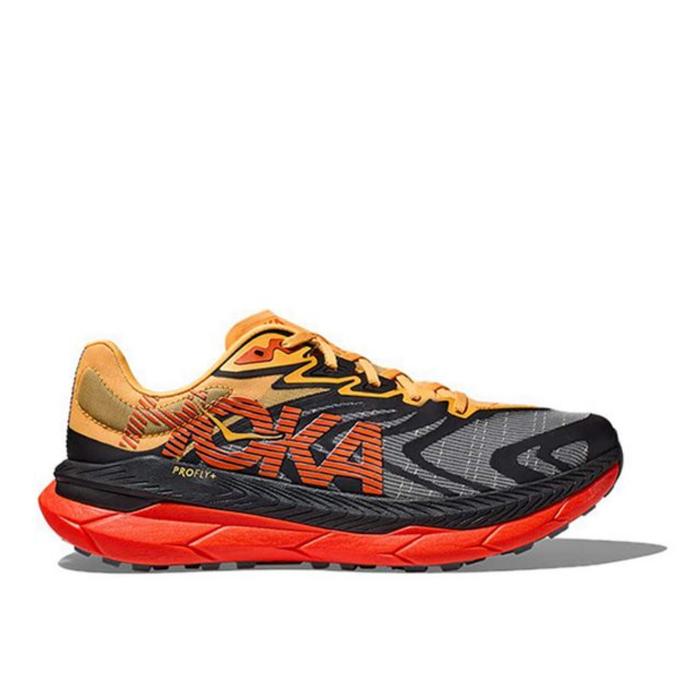 Gambar Hoka Tecton X 2 Mens Trail Running Shoes - Black / Flame - US 10 dari idsportcenter x tokopedia undefined Tokopedia