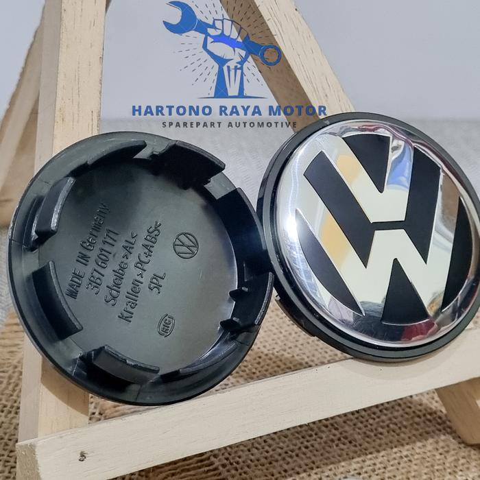 Jual Dop Roda Velg Mobil Logo VW Volkswagen Dop Roda VW Wheel Caps 65mm ...