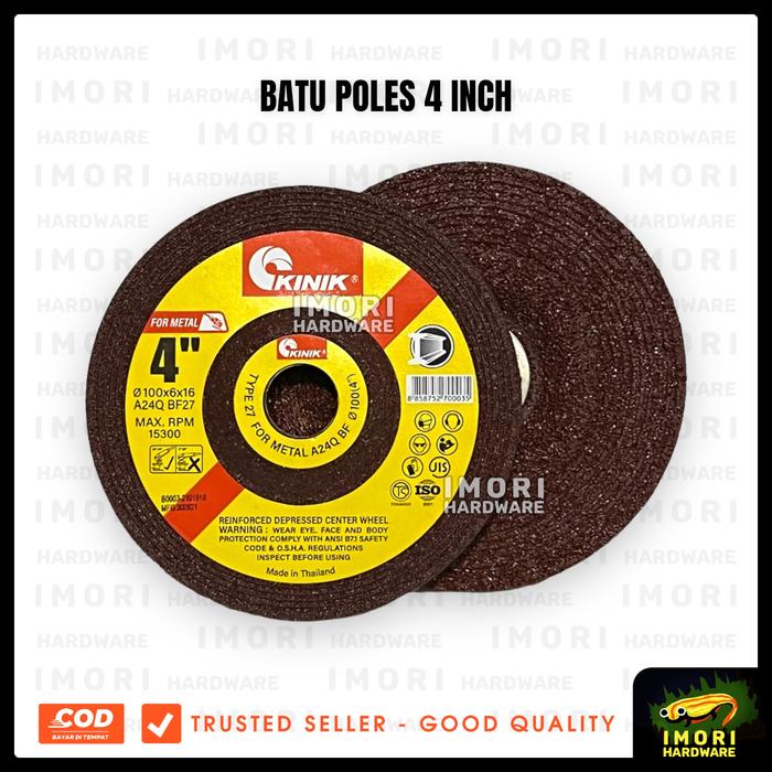 Gambar KINIK Batu Poles Potong 4" Mata Gerinda grind cutting wheel - poles dari Imori hardware undefined Tokopedia