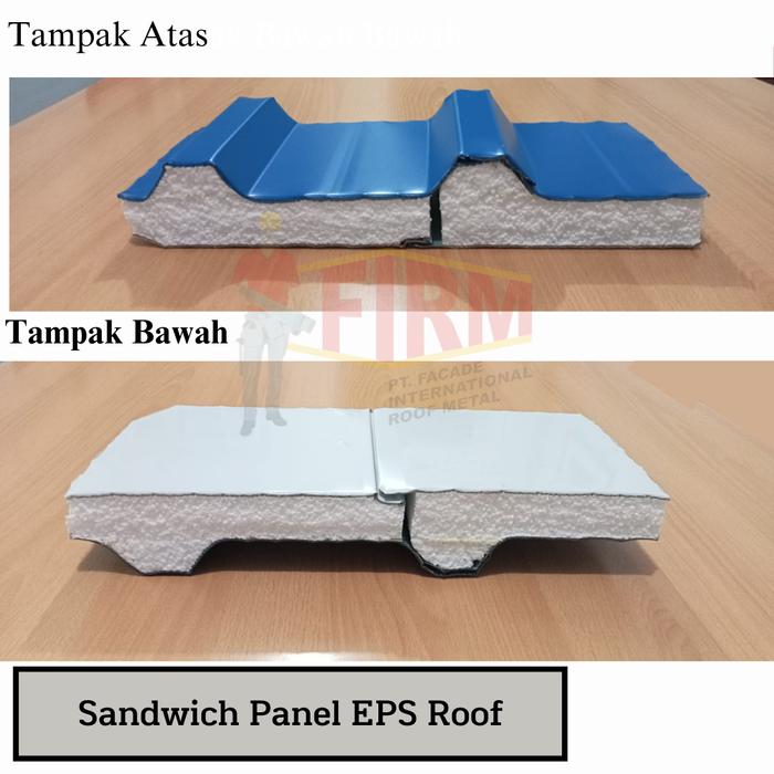 Gambar Sandwich Panel EPS Roof/Atap Color Std - 0.35mm, 50mm dari Serba Atap undefined Tokopedia