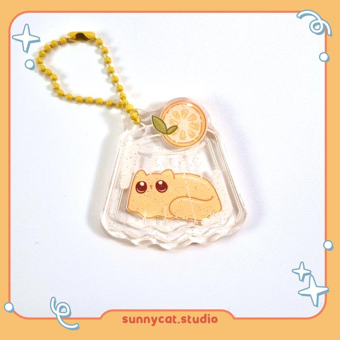 Gambar Keychain Epoxy SunnyCat Lemon - Pudding dari SunnyCat Studio undefined Tokopedia