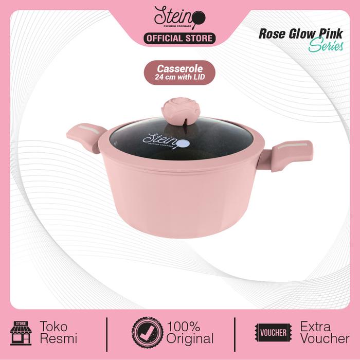 Gambar Steincookware Glamour Rose Series Casserole 24cm Anti Lengket - Violet Twist dari Trinity Kitchen undefined 4 Tokopedia