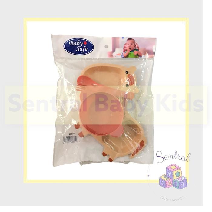 Gambar Babysafe Feeding Set FS 801 / FS 802 / Peralatan Makan Bayi - Orange dari Sentral Baby Kids undefined Tokopedia