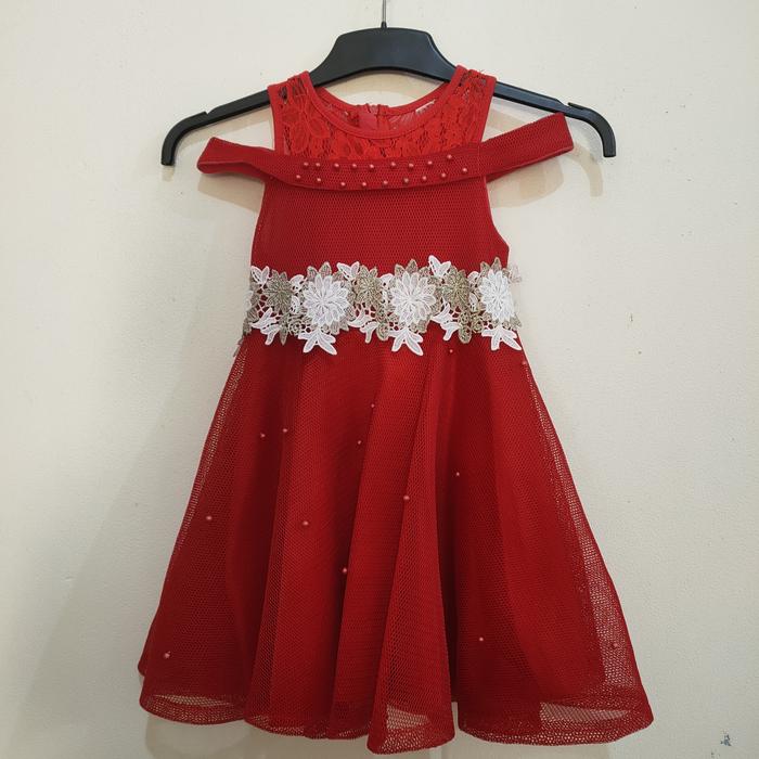 Gambar Preloved Dress Anak Perempuan - Sabrina Merah dari toko mamauci undefined Tokopedia