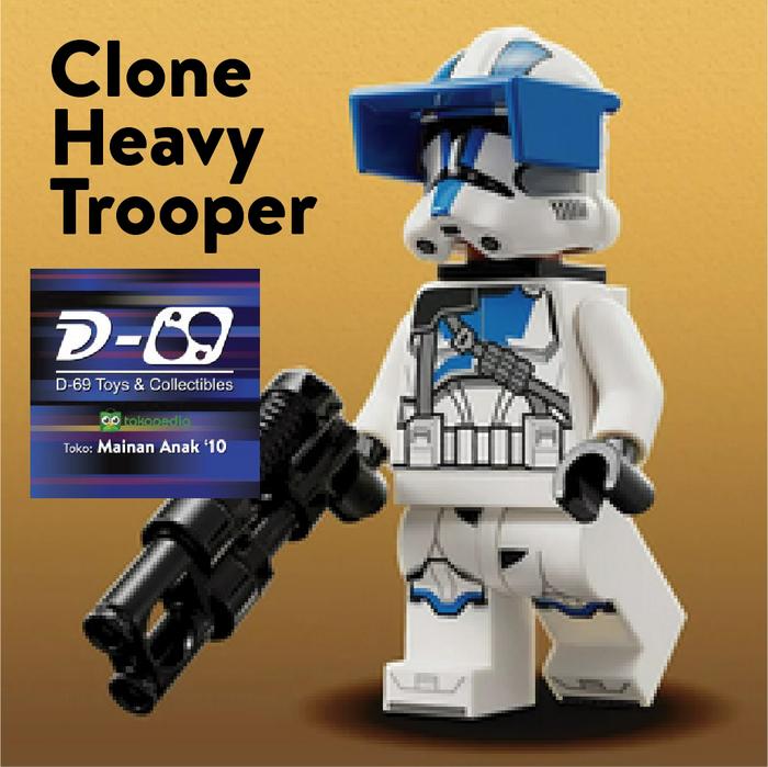 Gambar lego star wars 501st clone troopers battle pack 75345 part out - Heavy Trooper dari D-69 Toys & Collectibles undefined Tokopedia