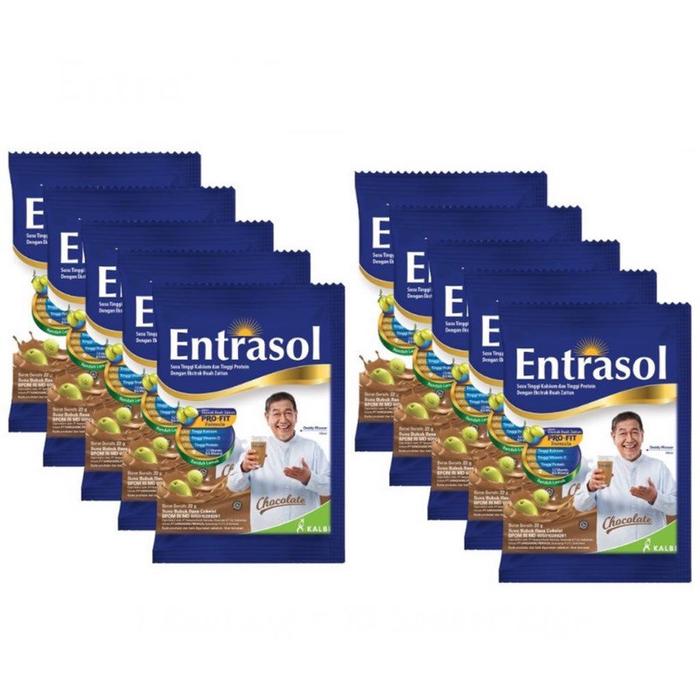Gambar ENTRASOL Susu Bubuk Tinggi Kalsium - Coklat,10sachet dari Odemi_store undefined Tokopedia