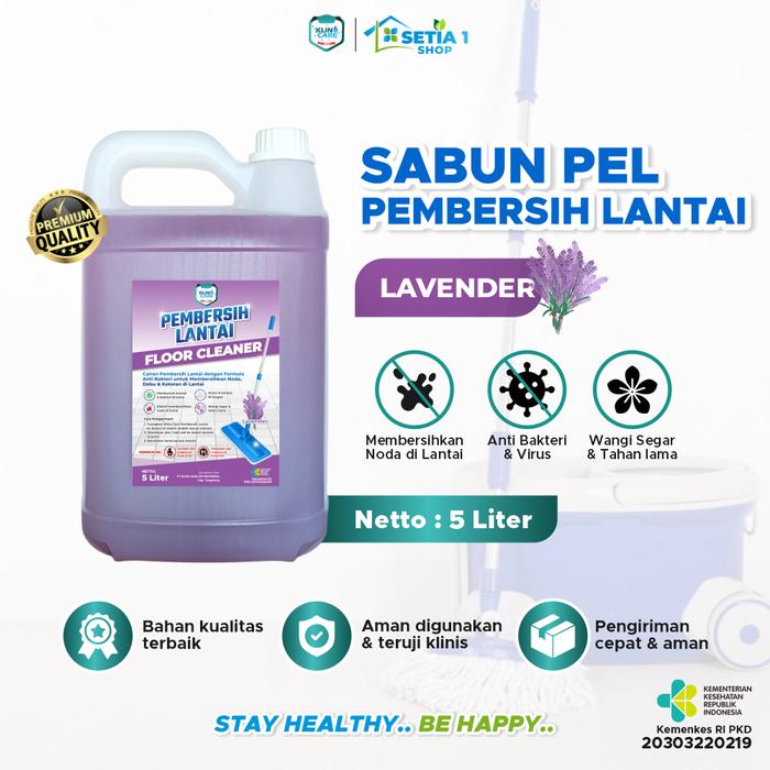 Gambar Cairan Pembersih Lantai 5 Liter KLINO CARE Floor Cleaner Sabun Pel - lavender dari setia1.shop undefined Tokopedia