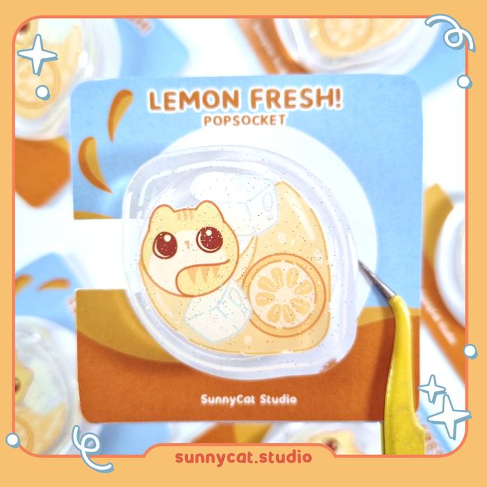 Gambar Pop Socket SunnyCat Lemon - Lemon dari SunnyCat Studio undefined Tokopedia