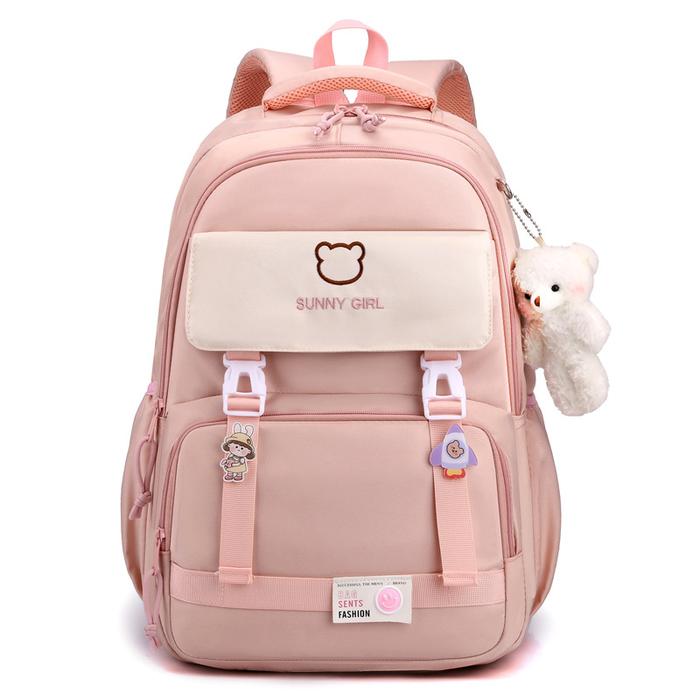 Gambar Tas Ransel Anak Sekolah SD SMP SMA Model Simple Kualitas Import -M0195 - SUNNY GIRL PINK dari candycandyku undefined Tokopedia
