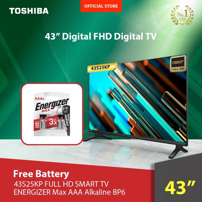 Gambar LED TV TOSHIBA 43S25KP 43 inch DIGITAL TV - KIRIM OJOL, TV SAJA dari TOKO JAWA ELECTRIK undefined Tokopedia