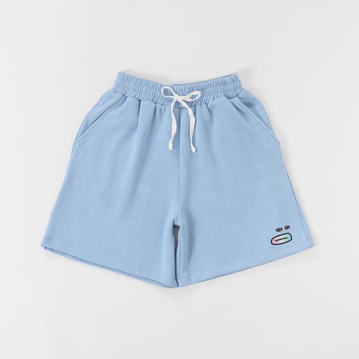 Gambar OBO Face – Women Fleece Sweat Shorts - Celana Pendek Fleece - Sky Blue, S dari OBO Life undefined Tokopedia