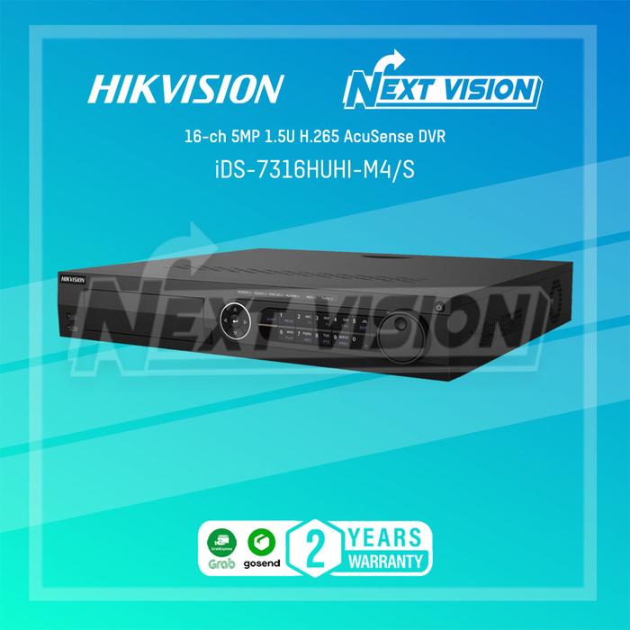 Jual iDS-7316HUHI-M4/S HIKVISION DVR 16CH ACCUSENSE SLOT HDD