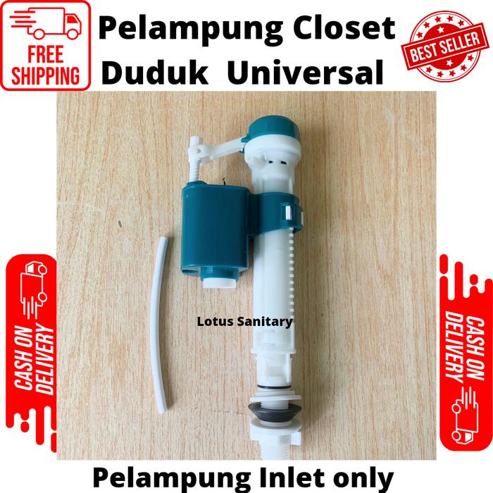 Gambar alat pelampung kloset duduk dual flush 2 tombol komplit set universal - Pelampung inlet dari Lotus Sanitary undefined Tokopedia