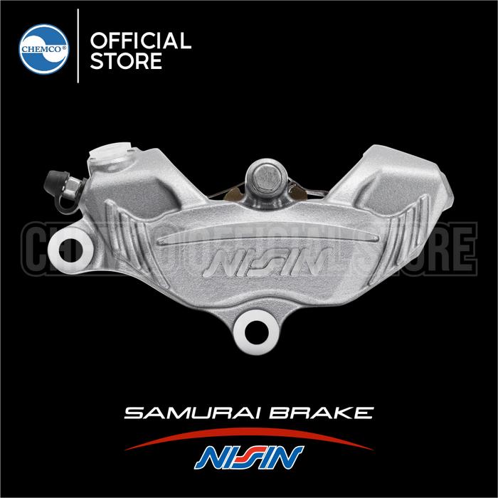 Gambar Caliper 4 Piston Kaliper Kiri NK2-LH Nissin Samurai Brake LIMITED - Silver/Grey, Genio/ScoopyStd dari Chemco Store ID undefined Tokopedia