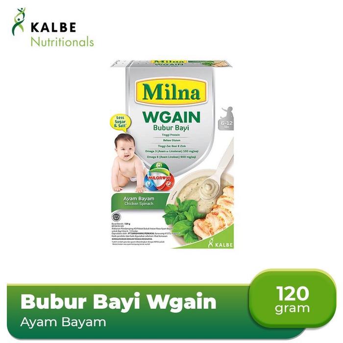 Gambar MILNA Bubur Bayi WGAIN 6+ 8+ 120gram -  6+,AyamBawang dari Odemi_store undefined Tokopedia