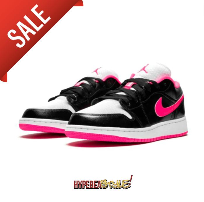 Promo SEPATU AIR JORDAN LOW BLACK HYPER PINK GS ORIGINAL SNEAKER