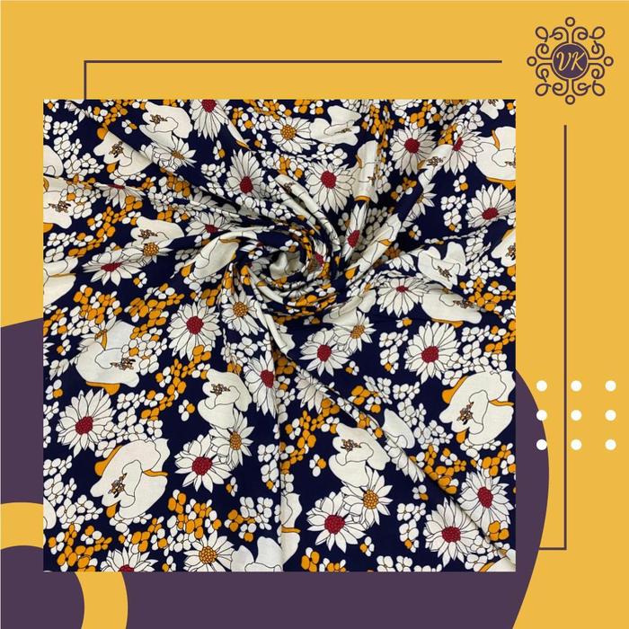 Gambar Kain Viscose Rayon Motif Kembang dari Vikrish Textile undefined Tokopedia