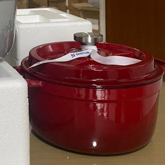 Gambar Tarsla Amercook AC0112705 Ipot Cast Iron Enamel Classic Non Stick Pan - Panci Anti Lengket Kitchenware - Red Maroon dari TARSLA OFFICIAL undefined Tokopedia