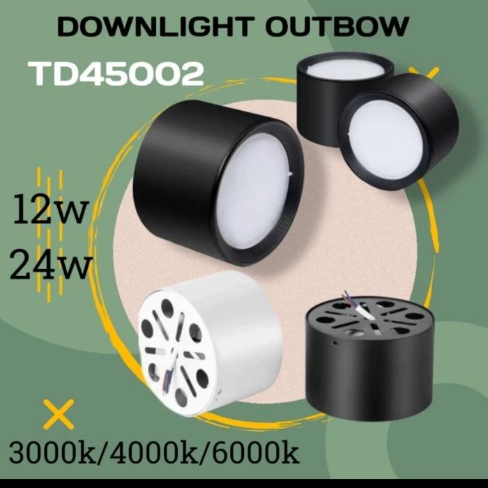 Gambar LAMPU LED DOWNLIGHT OUTBOW LAMPU PLAFON LED 12W/24W GARANSI - 12W White Cover, Warm White dari Jeffindo Mas Electric undefined Tokopedia