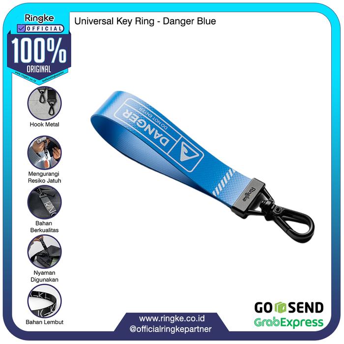 Gambar Ringke Key Ring Keychain Gantungan Kunci Motor Mobil Rumah Premium - DangerBlue dari Official Ringke Partner undefined Tokopedia