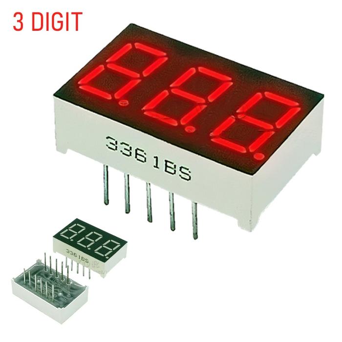 Gambar Seven Segment Display 0.36" 1 2 3 Digit 7-Segment LED Digital Tube - 3 Digit, Common Cathode dari Arduino Store undefined Tokopedia