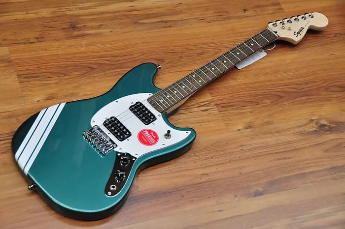 Gambar Squier FSR Bullet Competition HH Mustang w/ Stripes, Electric Guitar - Sherwood Green dari GitarPlus undefined Tokopedia
