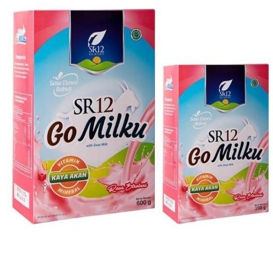 Gambar Susu Penggemuk Badan Go Milku SR12 Kambing Etawa Asli Tanpa Gula BPOM - strawberi, 600 gr dari SR12 Beauty Bismillah undefined Tokopedia