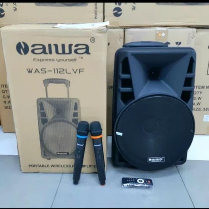 Gambar Portable Speaker Aiwa 12 Inch Isi 2Mic Wirelles pegang2 - AIWA 12 INCH dari TOP SELLER OLINE SHOP undefined Tokopedia