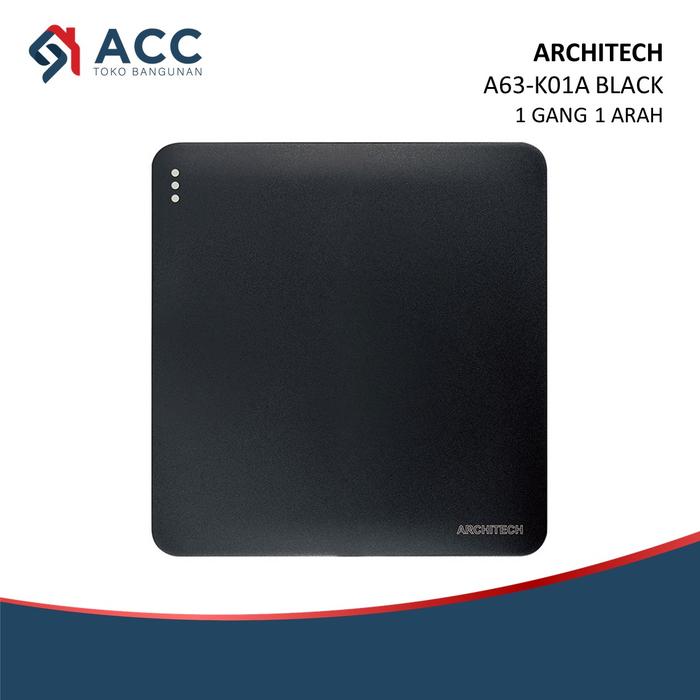 Gambar ARCHITECH INFINITY A63 BLACK SAKLAR STOP KONTAK FRAME - 1 GANG 1 ARAH dari Toko Bangunan ACC undefined Tokopedia