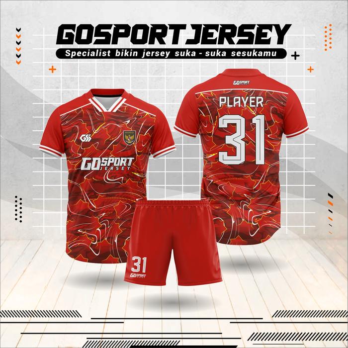 Gambar JERSEY FUTSAL CUSTOM FULL PRINTING (BISA ORDER SATU) FREE DESAIN - XS, Setelan Jersey dari gosportjersey undefined Tokopedia
