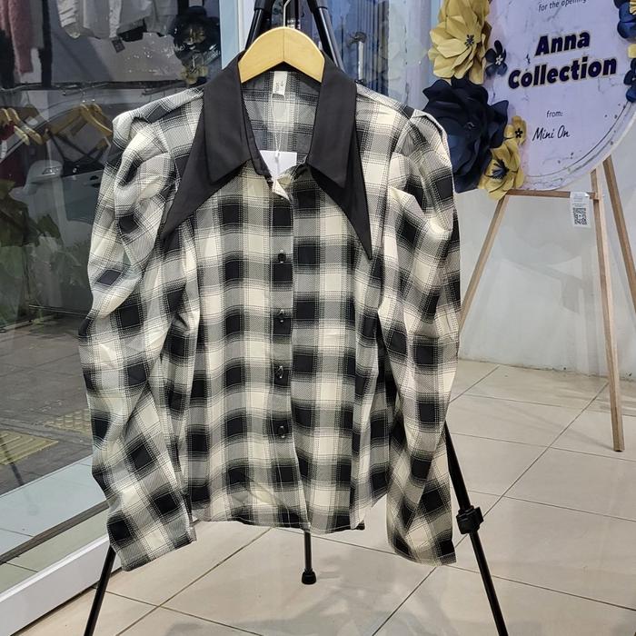 Gambar Kemeja wanita import bangkok / kemeja kerah panjang - Hitam dari annacollectionyl undefined Tokopedia