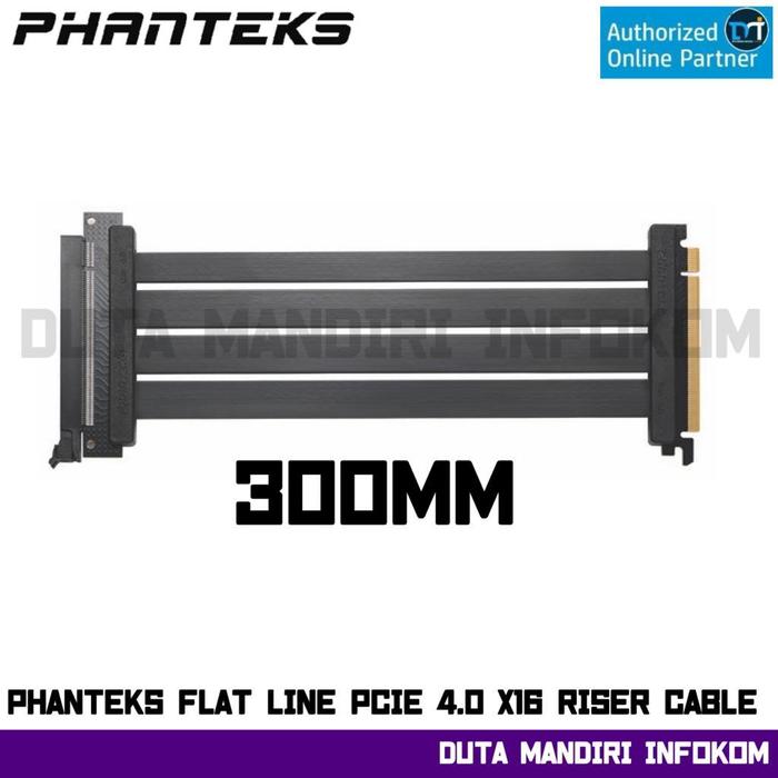 Gambar Phanteks Flat Line PCI-e 4.0 x16 Vertical GPU Riser Cable Extender - 300mm dari Duta Mandiri Infokom undefined Tokopedia
