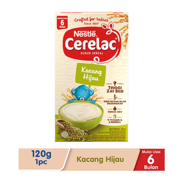 Gambar CERELAC BUBUR KACANG HIJAU 120 G BUBUR BAYI INSTANT SEREAL 6+ BULAN dari milmart.id undefined Tokopedia