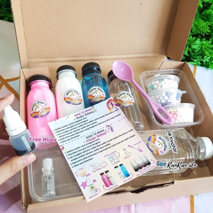 Gambar Slime Kit Unicorn lengkap by Ranran.idn - Free Hijau dari ranranidn undefined Tokopedia
