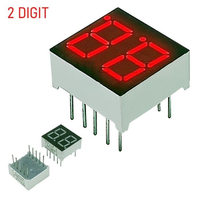 Gambar Seven Segment Display 0.36" 1 2 3 Digit 7-Segment LED Digital Tube - 2 Digit, Common Cathode dari Arduino Store undefined Tokopedia