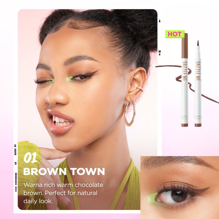 Gambar DAZZLE ME COLOR CHIC LIQUID EYELINER - 01 BROWN TOWN dari agogostore undefined Tokopedia