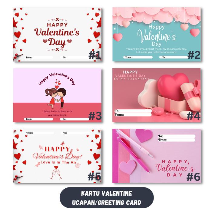 Gambar Greeting Card Valentine | Kartu Hampers Valentine | Gift Card Valentin - +TEKS FROM&TO dari Bicara Hati undefined Tokopedia