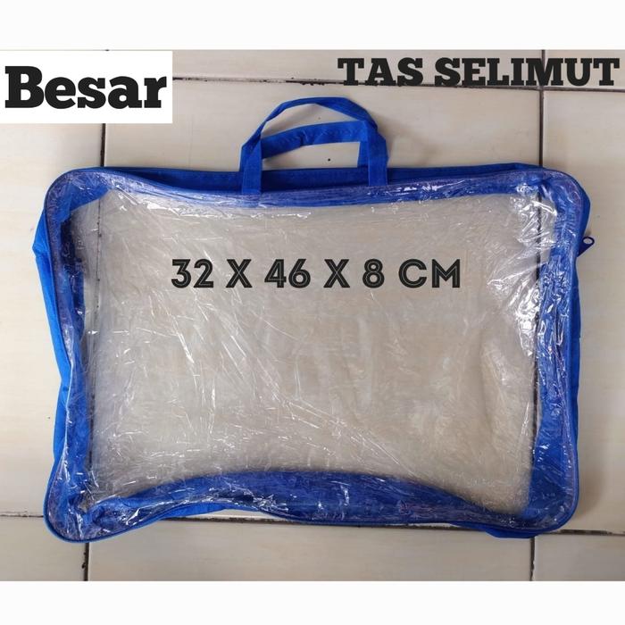 Gambar Tas Selimut Bahan Mika Glass Pakai Resleting Ready Aneka Ukuran - 32 x 46 x 8 CM dari Berrbi Shop_NEW undefined Tokopedia