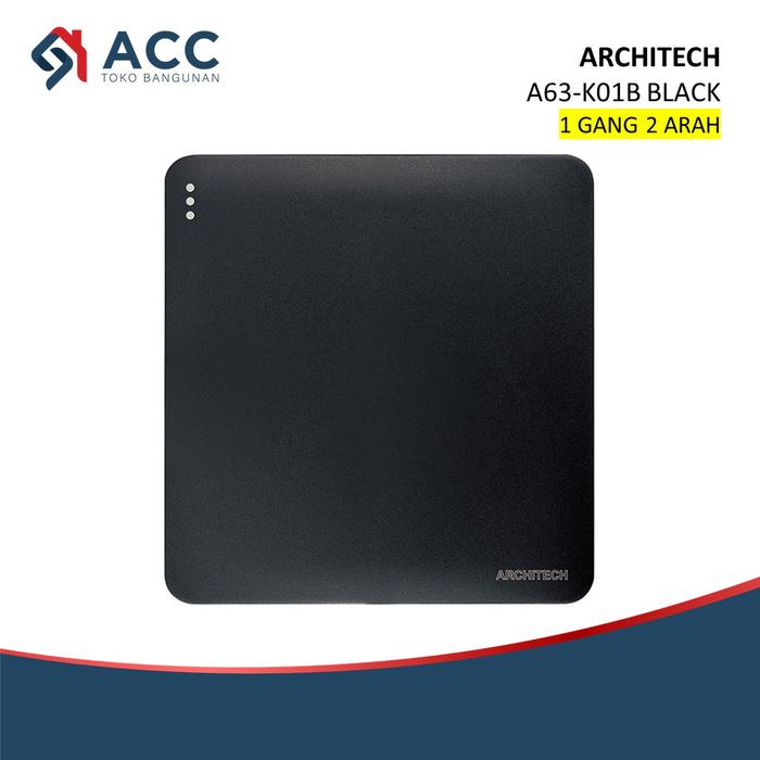 Gambar ARCHITECH INFINITY A63 BLACK SAKLAR STOP KONTAK FRAME - 1 GANG 2 ARAH dari Toko Bangunan ACC undefined Tokopedia