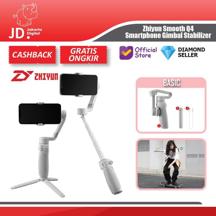 Gambar Zhiyun Smooth Q4 Smartphone Gimbal Stabilizer / Smooth Q-4 - BASIC, PAKET A dari Jakarta Digital 8 undefined Tokopedia