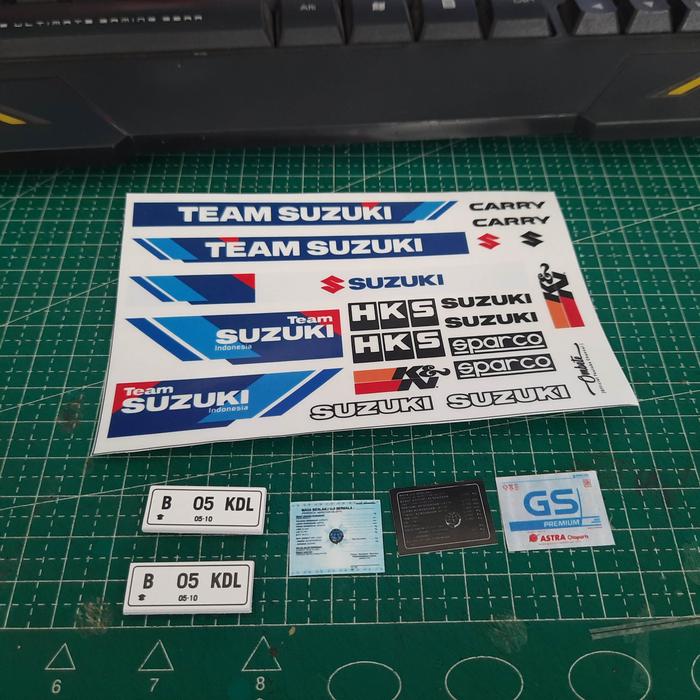 Gambar Paket Aksesoris Stiker Decal + Plat Nomor Wpl D12 1:10 - DECAL + PLAT NO dari Nizam Id undefined Tokopedia