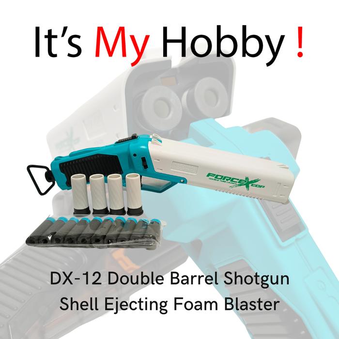 Gambar DX12 Double Barrel Shotgun Shell Ejecting Foam Dart Blaster Kid Toys - Putih dari Its My Hobby undefined Tokopedia