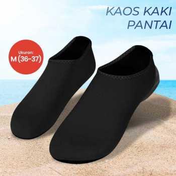 Gambar Kaos Kaki Sepatu Pantai Slip On Aqua Surfing Slippers Pria dan Wanita - Hitam, L dari TOKO MURAH.47 undefined Tokopedia