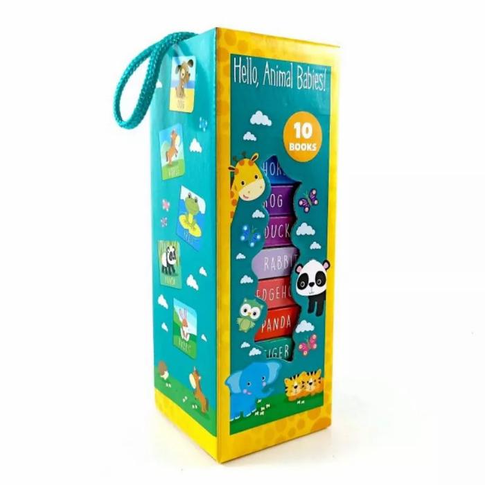Gambar Book Tower Hello Animal Babies with 10 Mini Board Books dari Lovanna Shop undefined Tokopedia